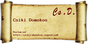 Csiki Domokos névjegykártya